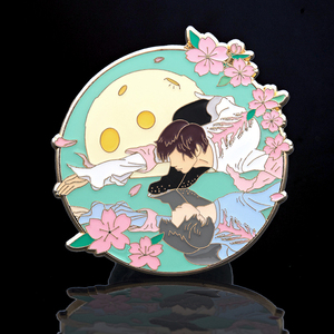 羽生结弦周边春之舞富士山下金属徽章胸针同款饰品挂件装饰柚子