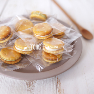 一次性纽扣饼干透明机封袋子烘焙甜点方形牛轧糖奶枣迷你独立包装
