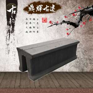 仿古立瓦脊青瓦回纹头甘蔗脊 徽派建筑流水脊 屋顶铜钱脊线条脊瓦