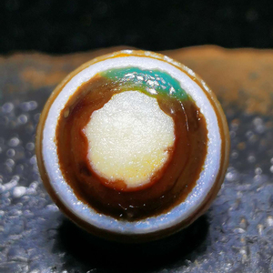 蒙古国 外蒙花眼玛瑙 天然原石 眼睛石 奇石 戈壁 糖心 缠丝 彩色