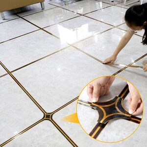 瓷砖美缝贴纸防水耐磨自粘地板贴客厅地面地砖装饰贴条墙面缝隙贴