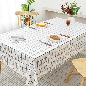 北欧ins风格子tpu餐桌茶几台布防水防油免洗防烫桌布家用布艺塑料