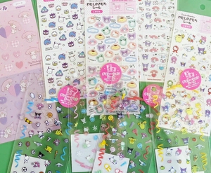 日本正品Cubix三丽鸥Sanrio透明贴纸日程素材kitty美乐蒂库洛米