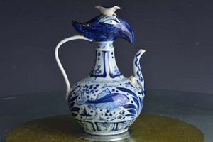 凤贰002淘宝[凤贰]高仿古元代青花凤纹陶瓷凤首壶元代陶瓷凤头壶