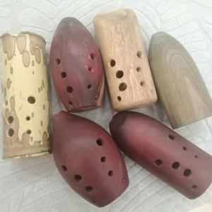 竹埙木埙 旷世湘妃竹红木宽音域高音3 专业演奏10孔斑竹埙料陶埙