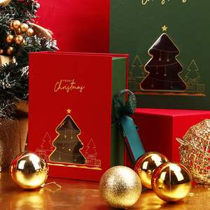 圣诞嘉年华 圣诞节装饰圣诞礼盒礼物盒平安夜苹果盒 家用橱窗摆件