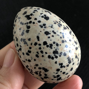 水玉冰魄天然斑点石鸡蛋把玩原石椭圆手把件大鹌鹑鸡蛋松花蛋象形