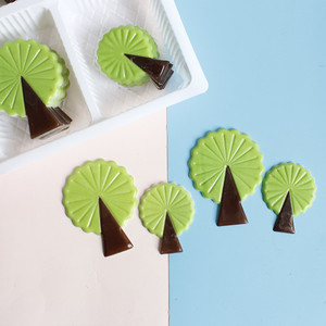 烘焙蛋糕装饰巧克力森林大树巧克力装饰片成品巧克力摆件巧克力豆