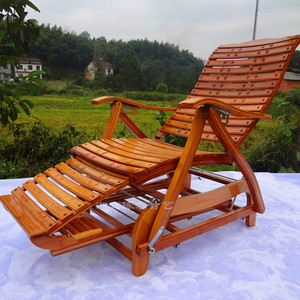 夏天乘凉竹躺椅