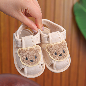 夏季婴幼儿宝宝凉鞋0-1岁5-15个月软底男女透气学步防滑不掉鞋子