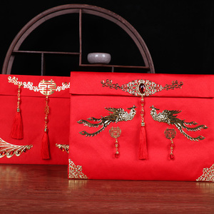 红包布袋可装3-8万锦缎高档布艺结婚利是封中国风婚礼改口费红包