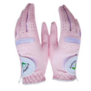 高尔夫手套女士双手球童防晒耐磨透气耐用超纤布卡拉威golf手套女