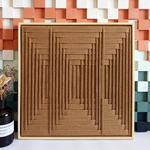 棉绳编织画手工diy材料包简约抽象创意装饰礼物送情侣减压缠绕画