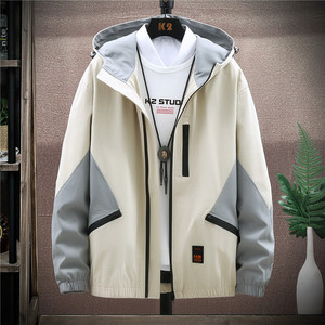 双面穿外套男士春装大学生帅气修身潮夹克胖男人穿的衣服胖孑中款