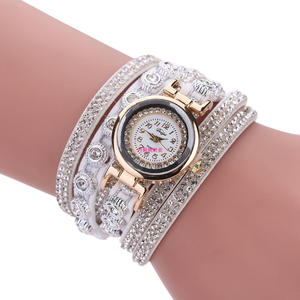韩版长款珍珠手表缠绕简约复古名族风装饰女生女士手表