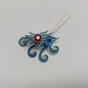 戏曲点翠头面四须小草花簪点翠簪子古装汉服配饰越剧京剧发饰