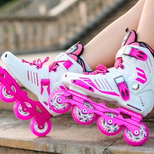 乐秀·rx6c成人专业直排轮平花轮滑鞋旱冰鞋初学者溜冰鞋