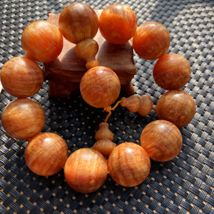 东北琥珀木北沉香明包正宗原生态松明子手串满油全透松香木男士念