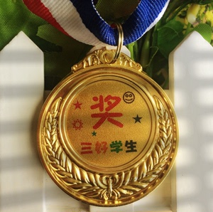 三好学生奖品儿童金属奖牌奖章金牌定做定制幼儿园宝宝运动会奖牌