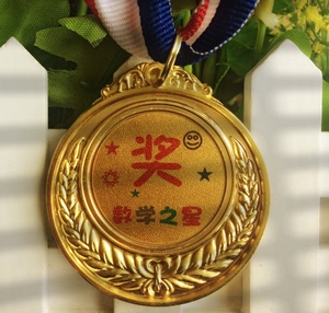数学之星优质儿童金属奖牌奖章金牌定做定制幼儿园宝宝运动会奖牌