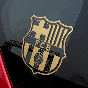 巴塞罗那足球队标队徽欧冠巴萨汽车车贴梅西标志电动摩托车贴纸
