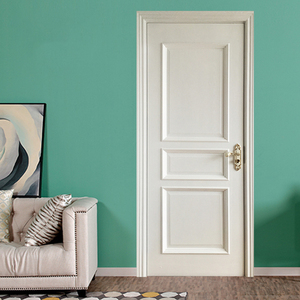 成都房间门卧室门定做现代简约室内实木门白色烤漆房门定制套装门