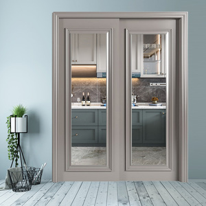 室内门木门卫生间现代美式轻奢厨房门隔断实木门推拉玻璃移门定制