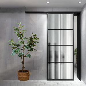 北欧窄边移门推拉门长虹玻璃门卫生间厨房阳台门钛镁铝合金隔断门