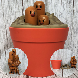 神奇宝贝gk肌肉猛男地鼠三兄弟搞笑宠物小精灵潮玩手办模型摆件