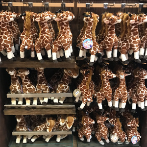 广州长隆纪念品海洋王国动物园国内代购礼品长颈鹿毛绒玩具公仔女