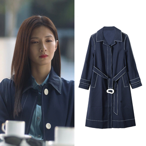 三十而已江疏影王漫妮同款衣服风衣女中长款韩版宽松长袖薄款外套