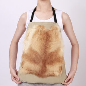 护胸口保暖秋冬季男士大人加宽纯羊毛中老年人皮毛一体加大护胸带