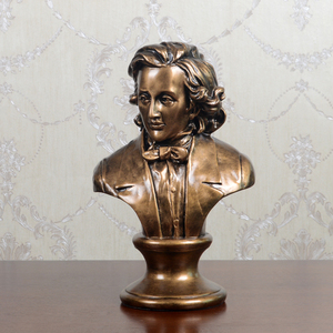 肖邦音乐家头像摆件欧式创意家居雕塑客厅艺术品摆设钢琴装饰品