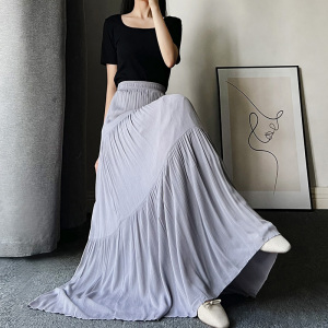 半身拖地长裙女