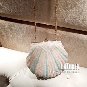 LOLIBOX自制全手工缝制小珠子珠绣串珠女小包手拿包礼服晚宴会包