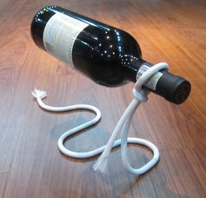 创意个性奇葩物魔术绳子红酒支架趣味生活家居葡萄酒悬浮架小玩意