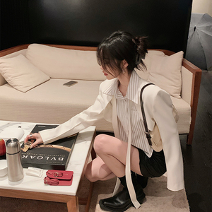 连衣裙女小个子显高收腰显瘦吊带两件套西装外套贝梓婷旗舰店398