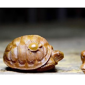 山工手作橄榄核雕纯手工乌龟壳单籽名家富甲天下钥匙链(需预定)