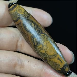 实拍好货藏传老包浆九页岩石蒙天珠多眼天眼石天珠挂件吊坠收藏