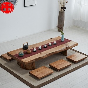 新中式实木榻榻米小茶几地坐式矮桌子日式原木茶桌阳台炕桌茶道桌