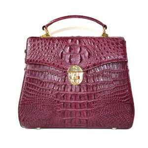 正品泰国鳄鱼皮女士手提包斜挎包手挽包真皮欧美奢华大容量单肩包