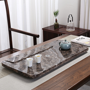 套装家用客厅轻奢高档玉石茶盘小型现代简约大理石茶台35人付款198