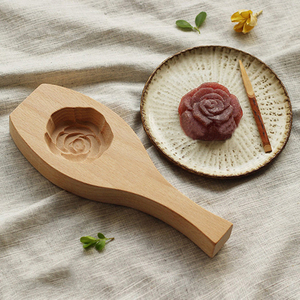 玫瑰花朵青团月饼模具绿豆糕点凤梨酥木质传统烘焙蒸糕家用压花