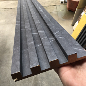 (艾格岩纹实木格栅板)松木收边条吊顶电视背景墙装饰板厂家直销