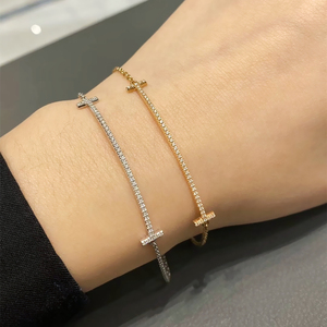 tiffany 蒂芙尼smile微笑手链 18k玫瑰金 镶钻笑脸 百搭手环手饰