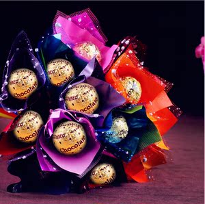 长棒心形花束巧克力糖果花束巧克力单支包装七夕情人节礼物圣诞节