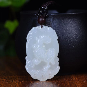 真玉和田玉十二生肖鸡吊坠男女款民族风饰品儿童挂件白玉项坠玉佩