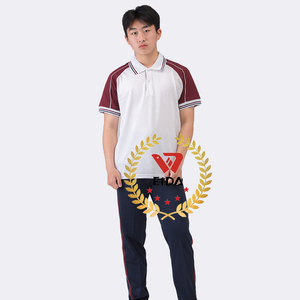 00fendou0804淘宝石家庄二中校服学生运动服初中高中夏季polo衫格子