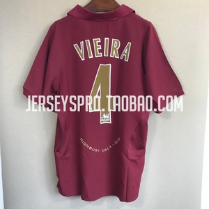 维埃拉复古球衣 patrick vieira gunner 2006 retro soccer shirt