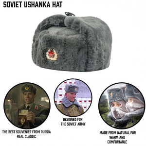 苏联俄罗斯俄军逃离塔科夫毛呢户外登山冬季防寒保暖军迷雷锋帽